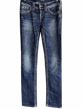 Silver Jeans Co. Suki Straight Jeans – Women’s W24 L32 – Dark Wash